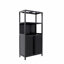 Armoire de rangement en bambou, armoire de salle de bain séparée avec 2 portes, organisateur d'armoire de plancher