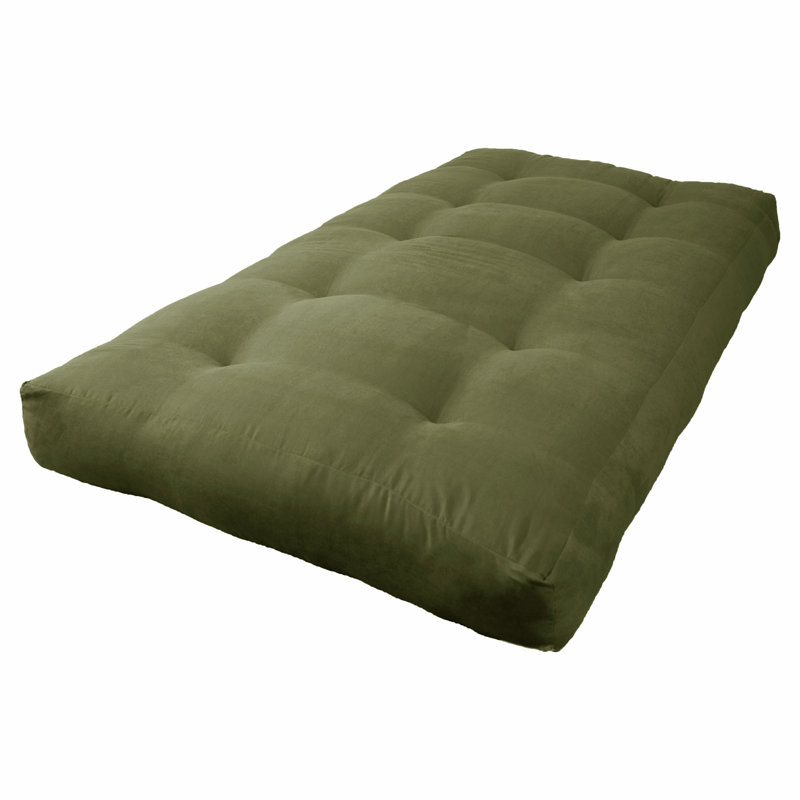 Matelas de futon en mousse Abe, 6", Simple, Vert sauge