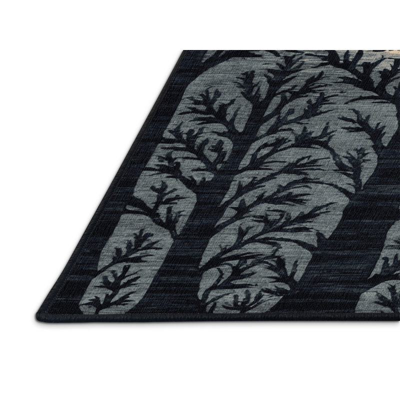 Machine Washable Nature Gray Area Rug, Rectangle 2' x 3'