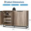 140cm Solid Wood Sideboard