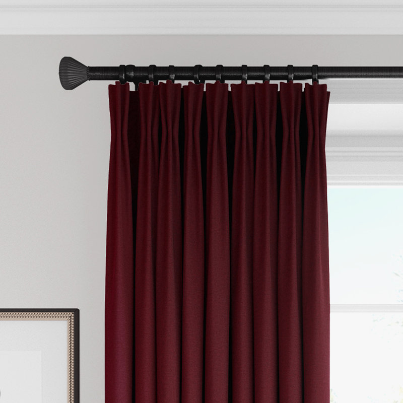 Paire de rideaux Alia, Merlot, l 20 po x L 96 po