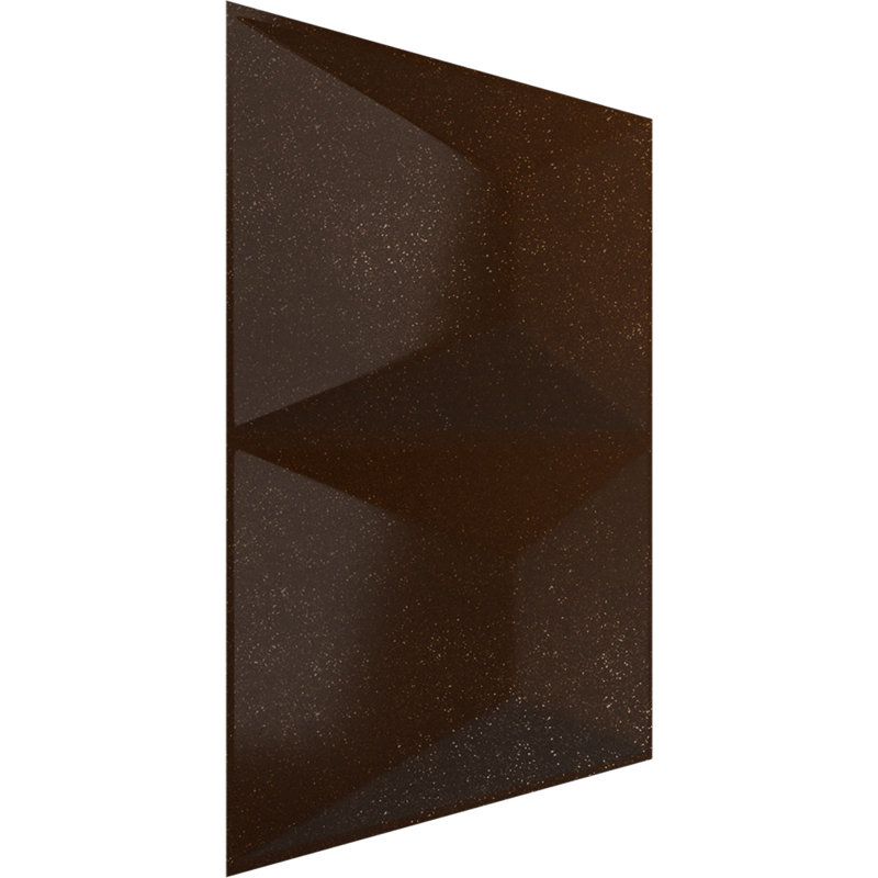 Panneau mural décoratif 3D à 3 brins l 19 5/8 po x H 19 5/8 po Aberdeen EnduraWall, brume rustique métallique universelle (couvre 2,67 pieds carrés)