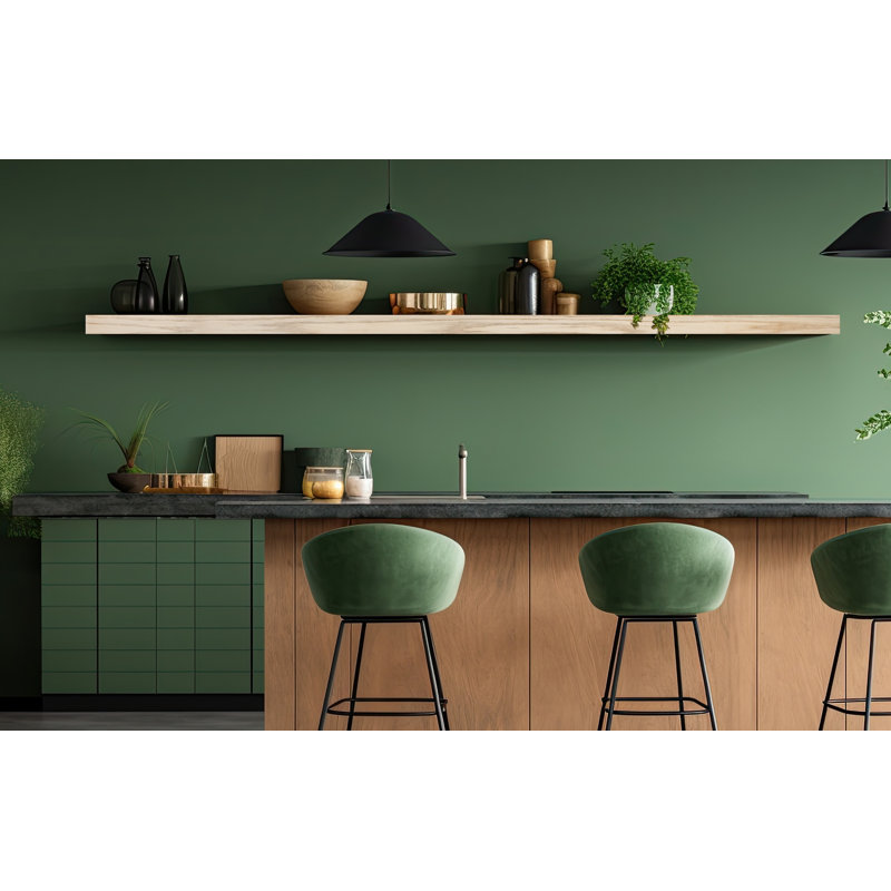 Emerald Lee Oak Floating Shelf, 3" H x 67" W x 4" D