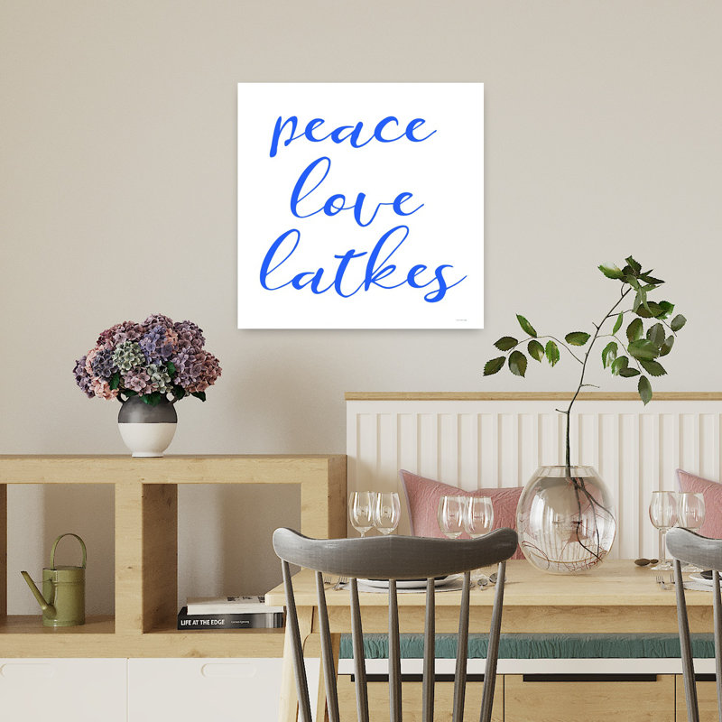 Art contemporain abstrait Peace Peace Latkes, H 18 po x l 18 po