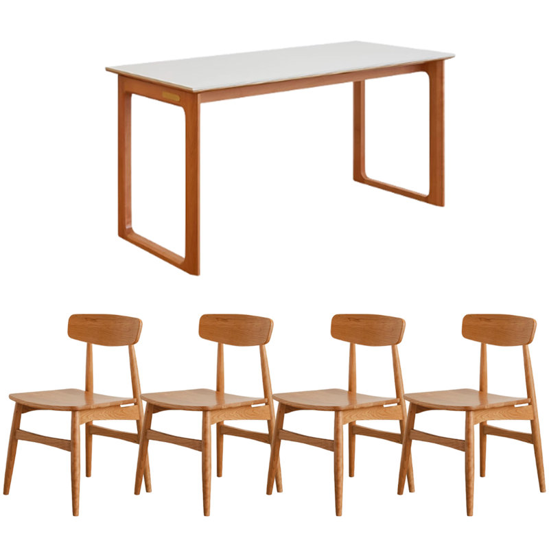 Table de salle à manger Simple, 29.52"H x 55.11"L x 31.49"W, White