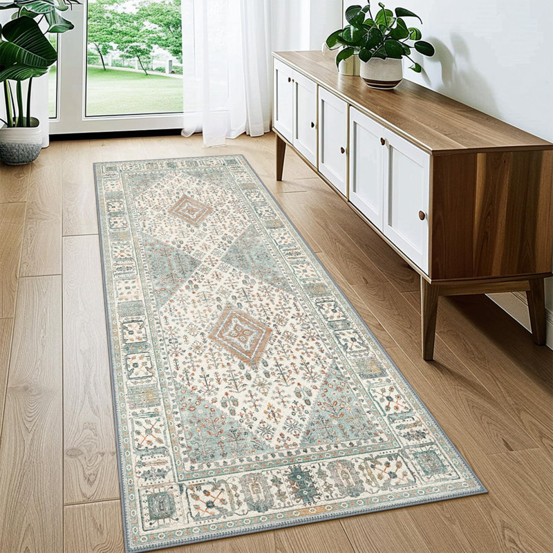 Oriental Machine Printed Indoor / Outdoor Area Rug, Runner 60 x 120cm