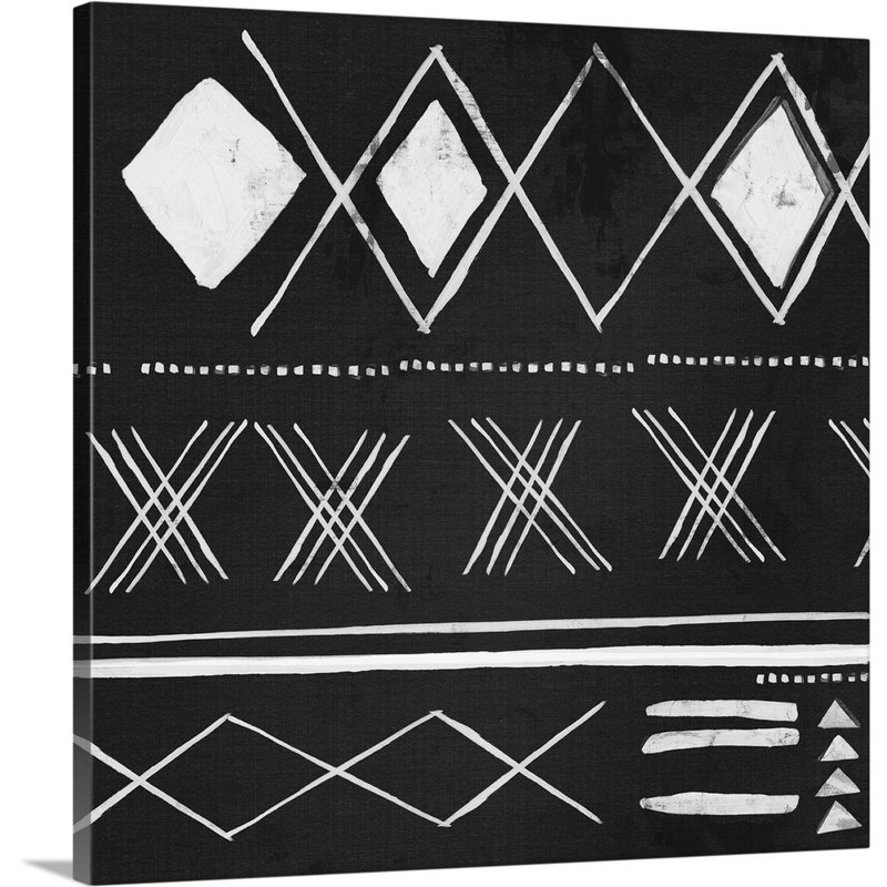 «Ethnic Motifs II» par Isabelle Z - reproduction d'art, Toile tendue, H 36 po x l 36 po x P 1,25 po