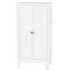 Rangement réglable de 47,3 po en métal blanc avec 3 tablettes