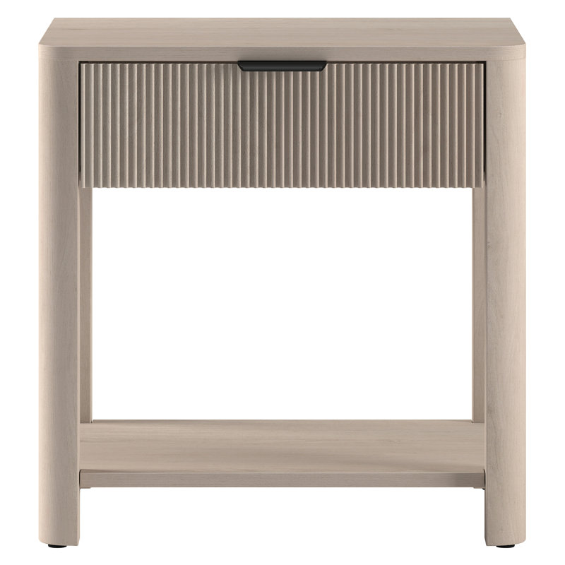 Pomona 24in Wide Rectangular Nightstand, Alder White