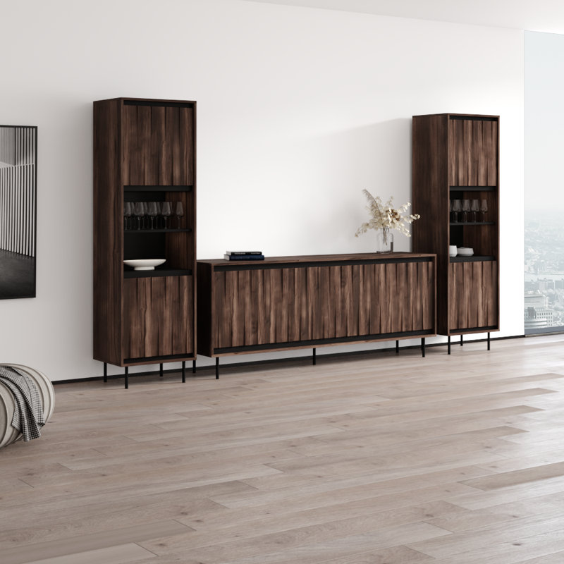 Meuble audio-vidéo Swing 116.4 "190 SB-BK-BK