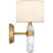 Sirenuse 1-Light Brushed Weathered Brass Wall Sconce