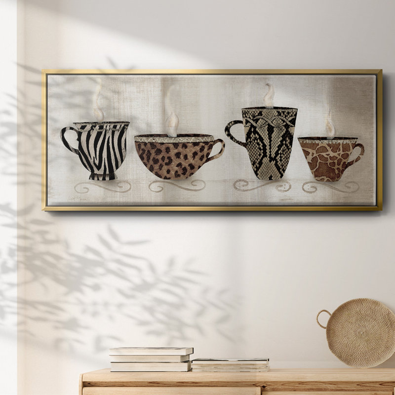 Coffee Skins I- Framed Canvas, 12" H x 30" W