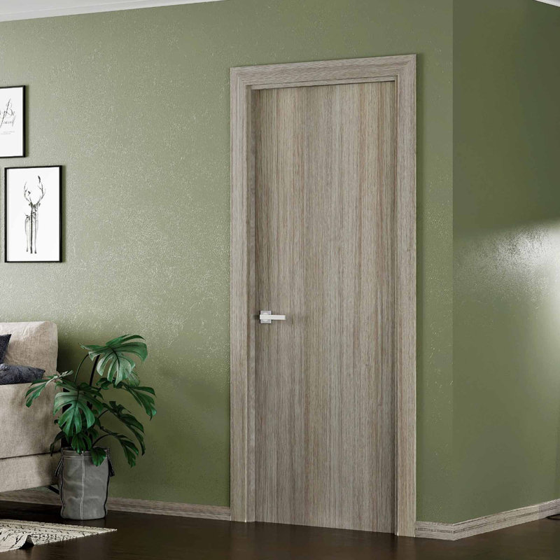 Optima DIY-FRIENDLY  Right Hand Inswing Loire Ash Manufactured Wood Composite Single Prehung Standard Door 2, 28 po x 80 po