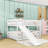 Wood Bunk Bed With Slide And Guardrails-668967441-668967440