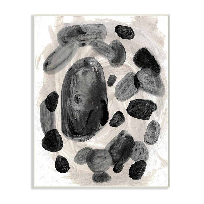 «Shades of Grey Abstract Organic Shapes Watercolor» par Daphne Polselli - impression d'art graphique