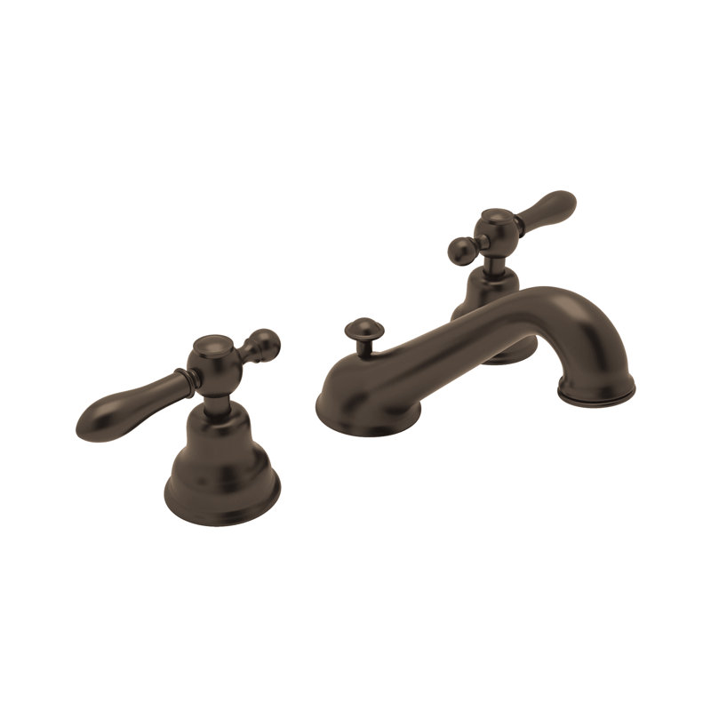 Arcana™ Widespread Lavatory Faucet with C-Spout, Tuscan Brass, Lever