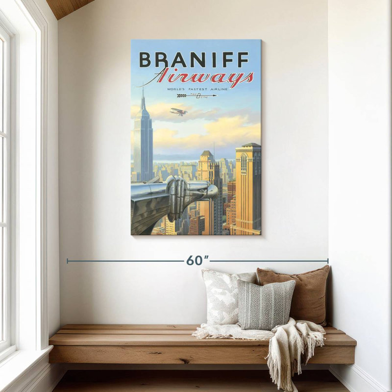 Aime Braniff Airways Empire State, 45" H x 30" W