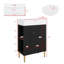 Petit meuble-lavabo avec lavabo simple en céramique-414888834
