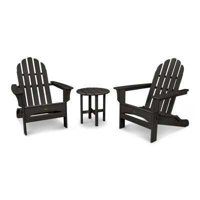 TREX Outdoors Cape Cod Folding Adirondack Set with Side Table