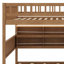 Lit superposé moderne avec tablettes intégrées, lumières et rangement perforé-558021786