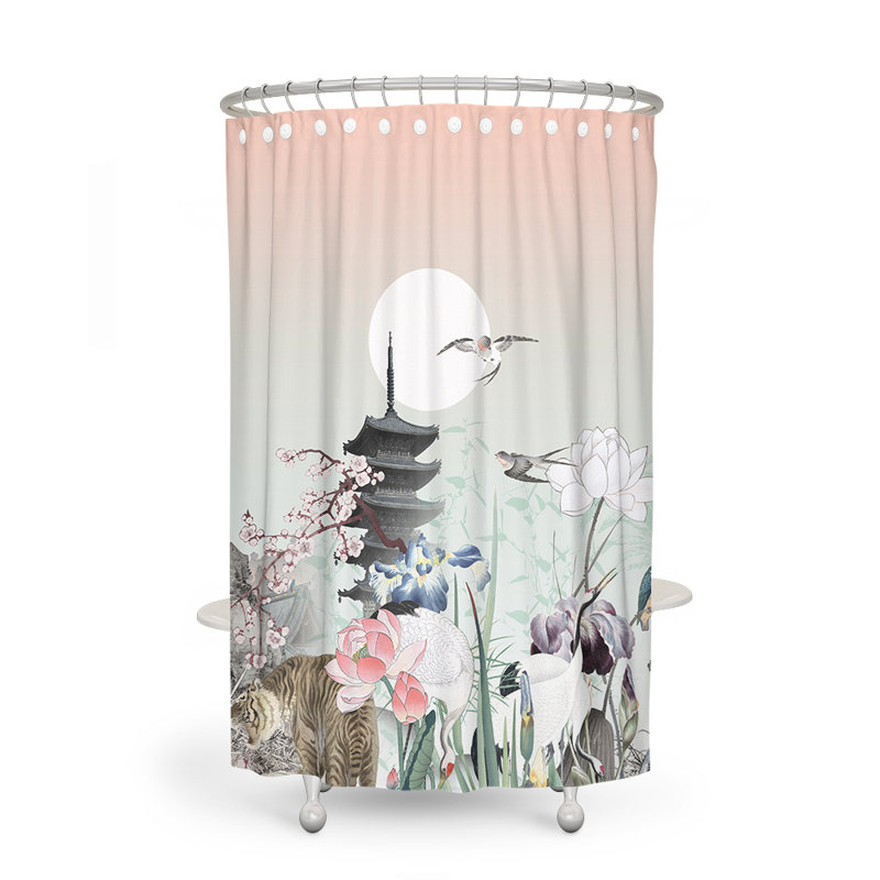 Rideau de douche simple Floral, H 72 po x l 70 po