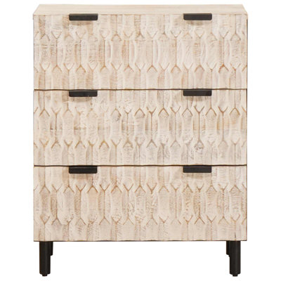 Solid Wood Rectangle Accent Cabinet