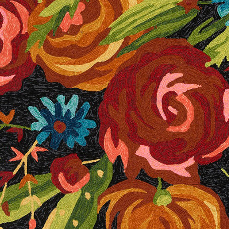 Floral Indoor / Outdoor Rug, Rectangle 7'3" x 9'3"