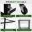 Jalbert 2-Tier Bar Cart with Lockable Wheels - Black