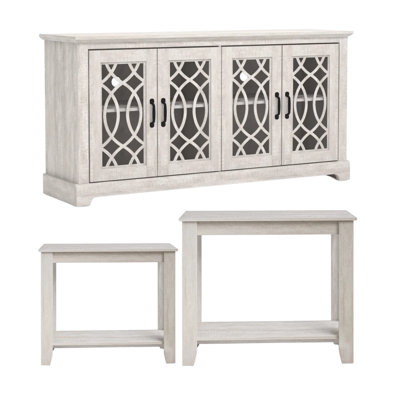 Weddel Basilico Transitional Coordinated 3 Piece Living Room Furniture Set