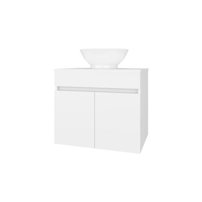 Meuble-lavabo blanc à 2 portes - Conception autoportante, élégante, fonctionnelle, 20,4 po x 23,4 po x 17,5 po, le panneau de particules autoportant reflète chaleureusement les compartiments spacieux, classiques et sophistiqués.