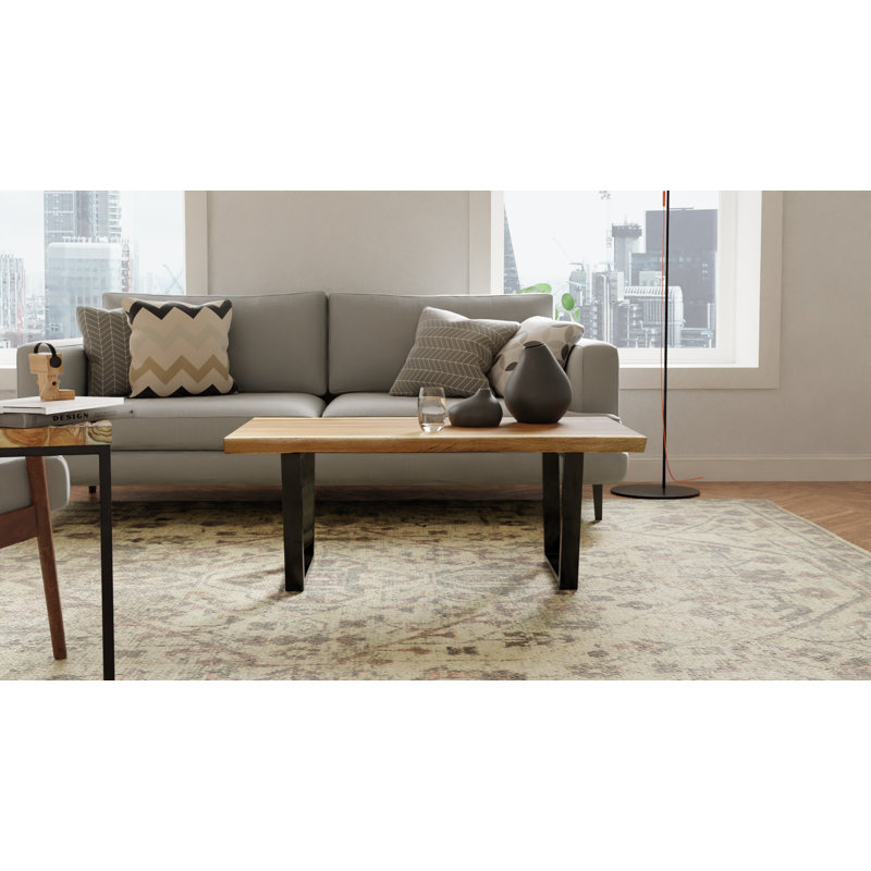 Table basse Cardoza, H 18 po x L 60 po x l 40 po, Blanc