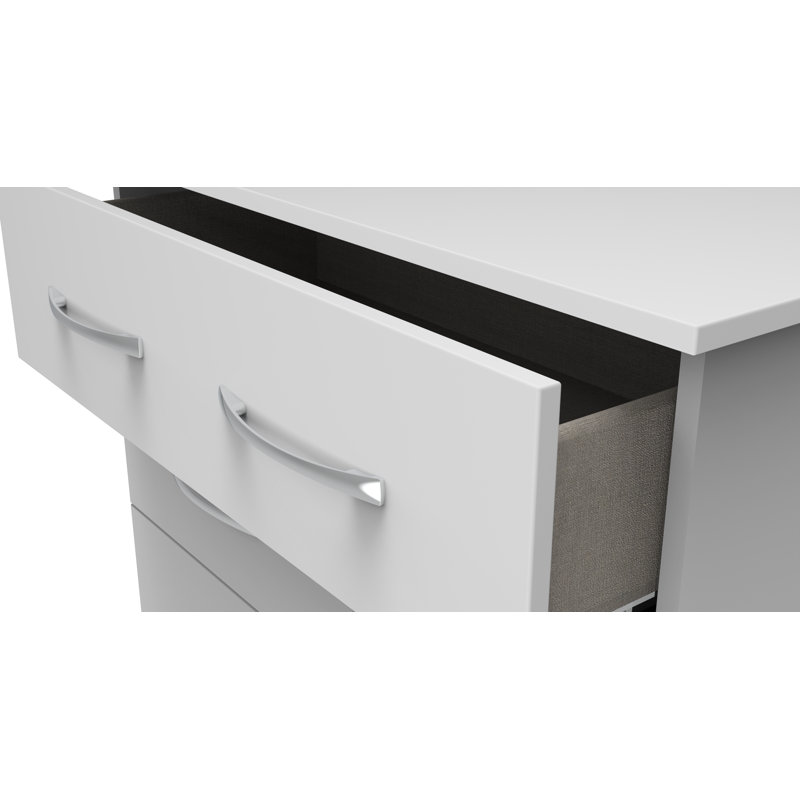 Fully Assembled Alinuswe 3 - Drawer Chest of Drawers, White Matt