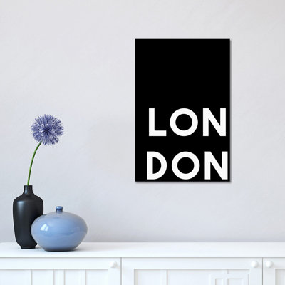 London Black 1 Piece Wall Art on Canvas