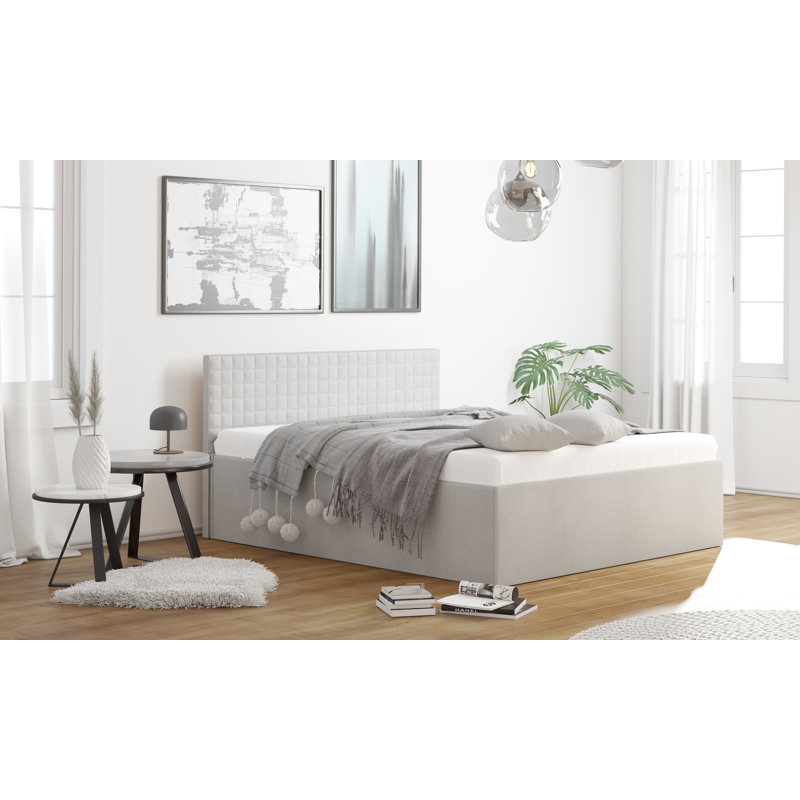 Bett Elsef 45 hoch, 160 x 200cm, Grey
