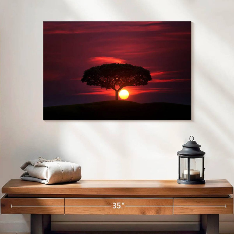 Alvord, coucher de soleil africain, ciel, H 16 po x l 24 po
