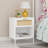 Salome 1 - Drawer Nightstand Accent End Table Side Tables with Open Storage Shelf