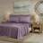 adamstown 1500 Thread Count 6 Piece Premium Cotton Rich Sateen Sheet Set, 4 Pillow Cases, 1 Fitted Sheet, 1 Flat Sheet, Fits Mattresses up to 16” Deep,  King Size, Lavender Purple-122898441-122898444