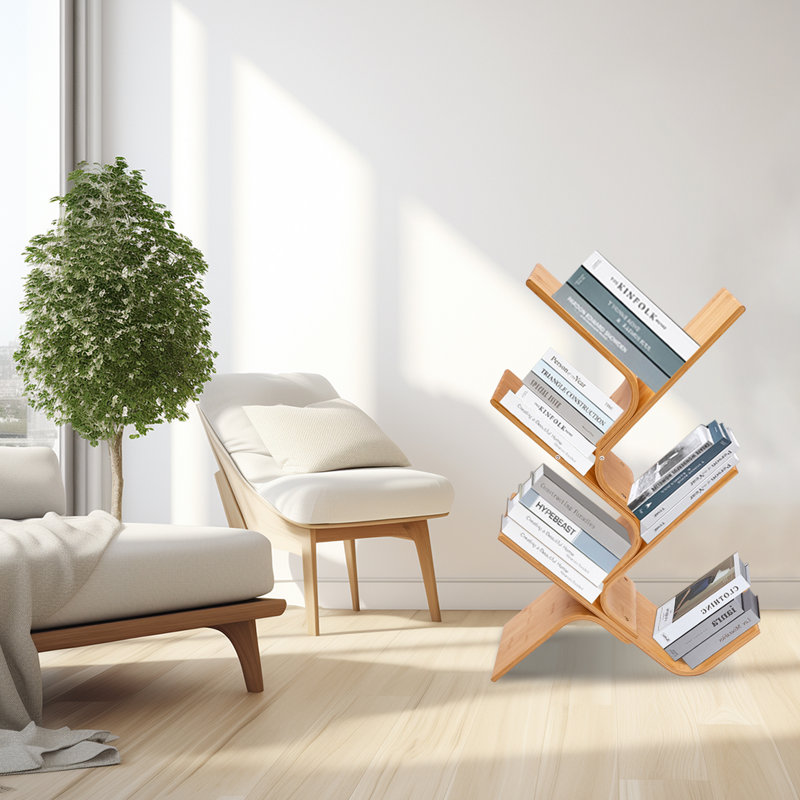 Kuplerski  5-Tier Floor Bookshelf Modern Standing Bookcase