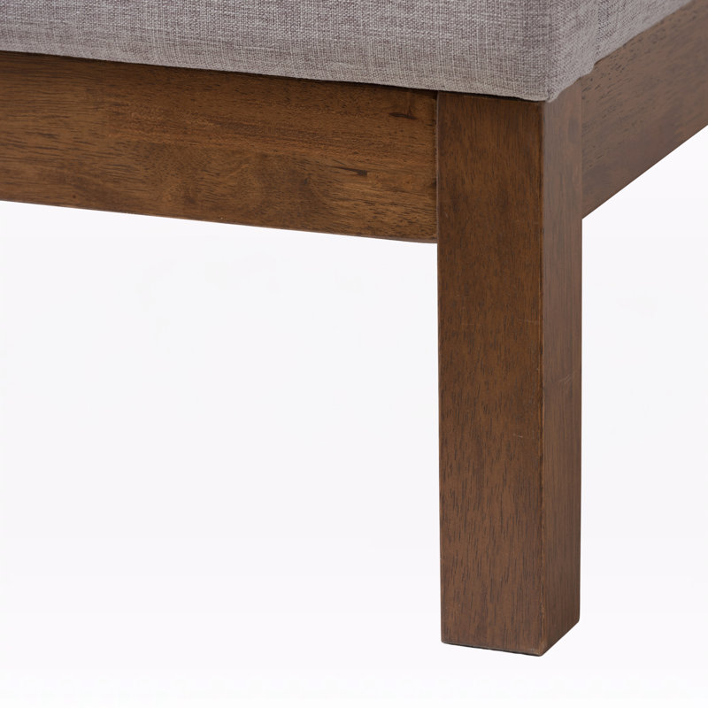 Grand lit plateforme tapissier Aveza, beige, l 66 po x L 88,78 po x H 39,96 po, Beige, Grand