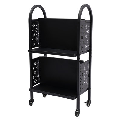 Ciane 17'' W 4-compartment Book Storage with Wheels