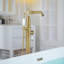 Lumen 1 Handle Floor Freestanding Tub Filler with Diverter-86442143
