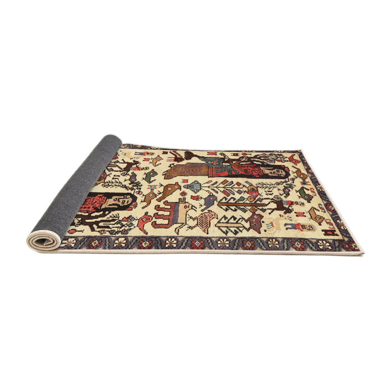 Tapis beige/brun, Rond 8 pi