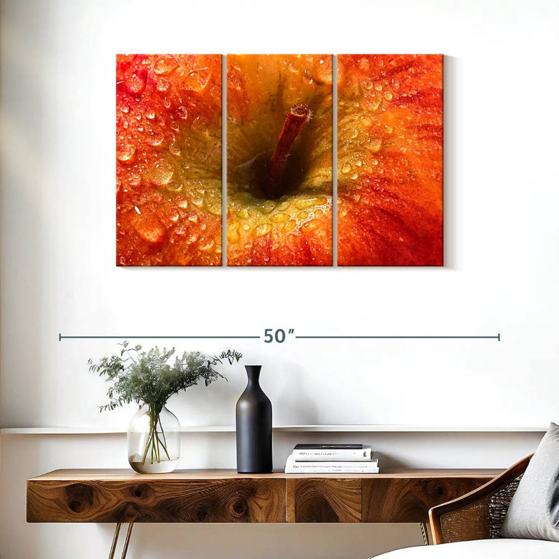 Yarlin Fresh Dewy Red Apple, 24" H x 38" W