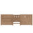 Full Kids Floor Bed with Stairs, Rails and Slats,Full Size Montessori Floor Bed with Bookshelf and 2 Storage Drawers,Easy Assemble Montessori Beds Frame,Natural-251181158-251181156