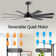 Veun 84-inch 9-Blades Ceiling Fan with Led Light and Remote