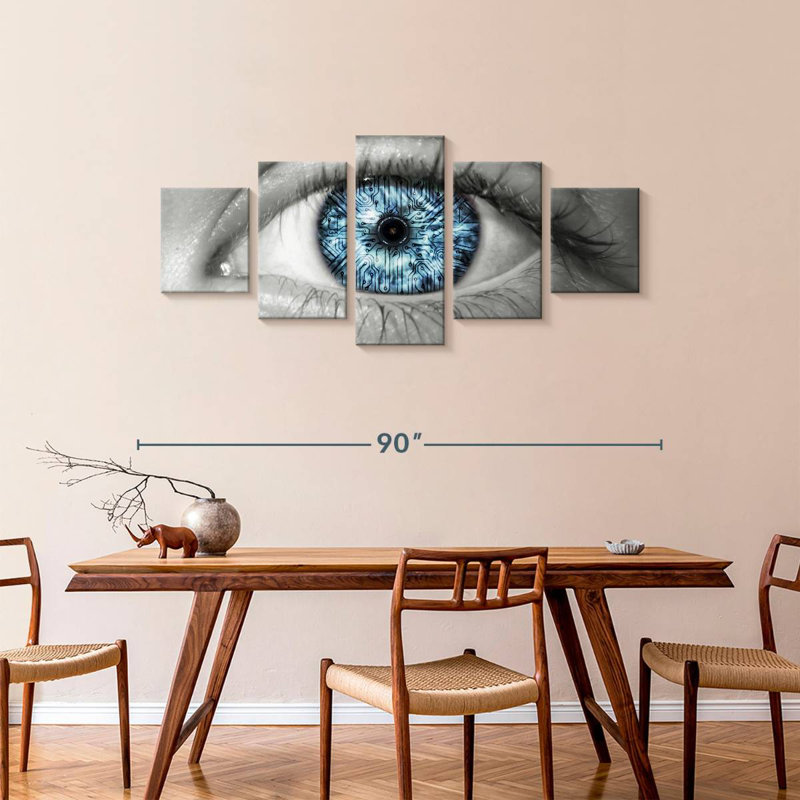 Cyber Blue Eye, H 36 po x l 80 po