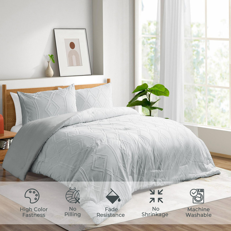Ensemble d'édredon toutes saisons, Édredon simple + taie d'oreiller standard, Beige