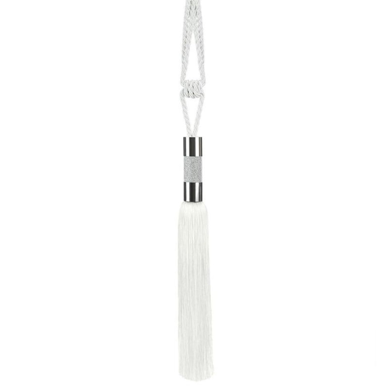 Marcelle Fabric 38cm Curtain Tieback, White