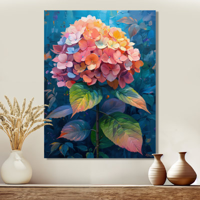 Décoration murale hortensia rose et bleu en été II - Hortensia