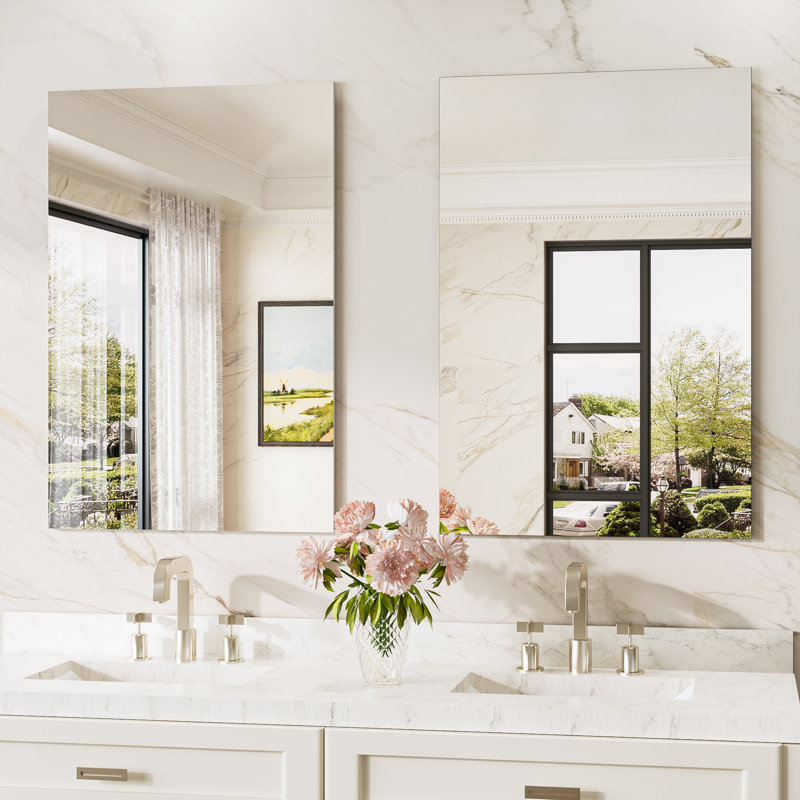 Miroir de salle de bain sans cadre, 36 po x 24 po, 2